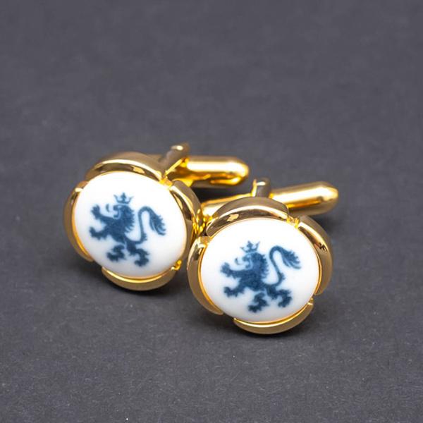 ロイヤル・コペンハーゲン ライオン カフリンクス ※白