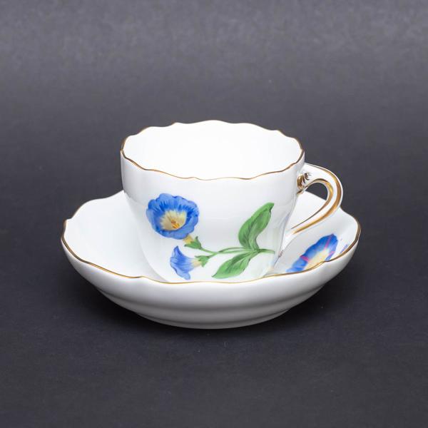 マイセン ベーシックフラワー（一つ花） モカカップ＆ソーサー（アサガオ）