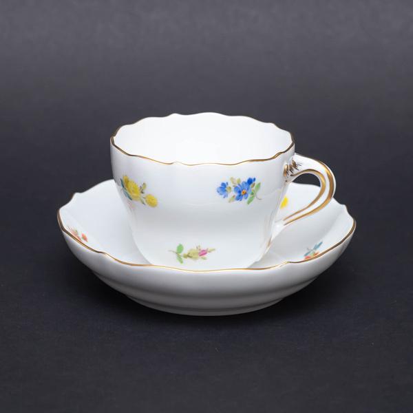 マイセン スキャタードフラワー モカカップ＆ソーサー