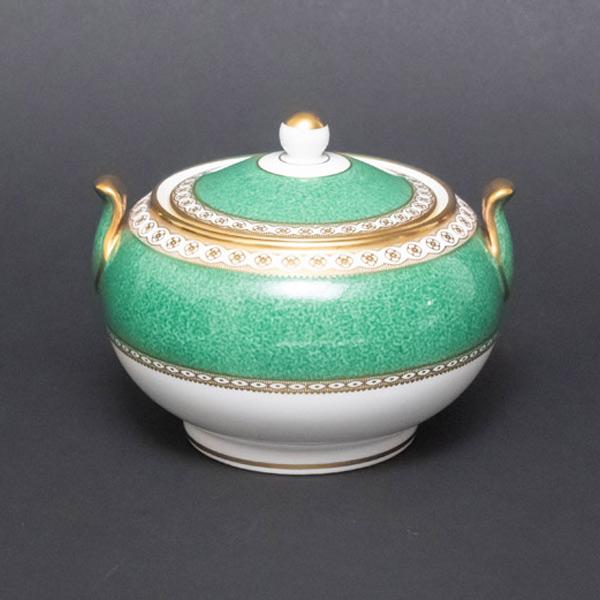 ウェッジウッド ユーランダーパウダーグリーン シュガーボックス