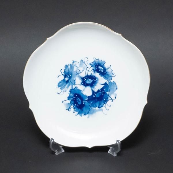 マイセン アクアチント（スミレ柄） 19cmプレート