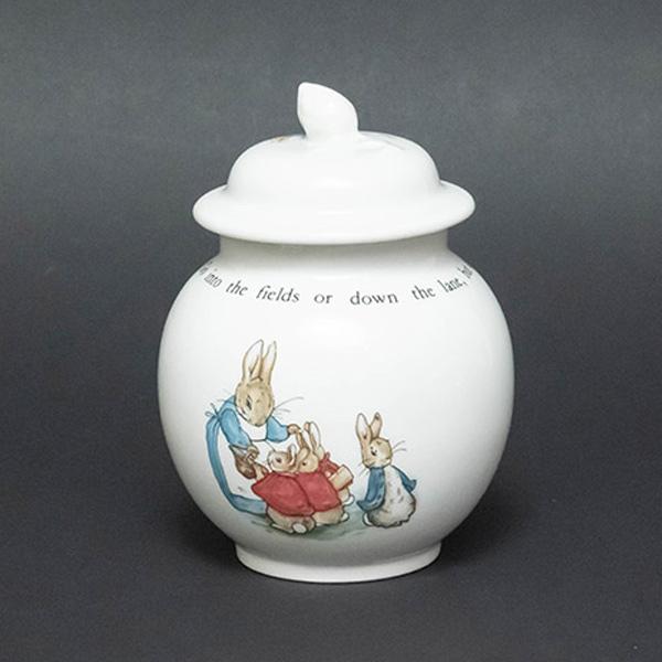 ウェッジウッド ピーターラビット 蓋付きシュガーポット（旧刻印）
