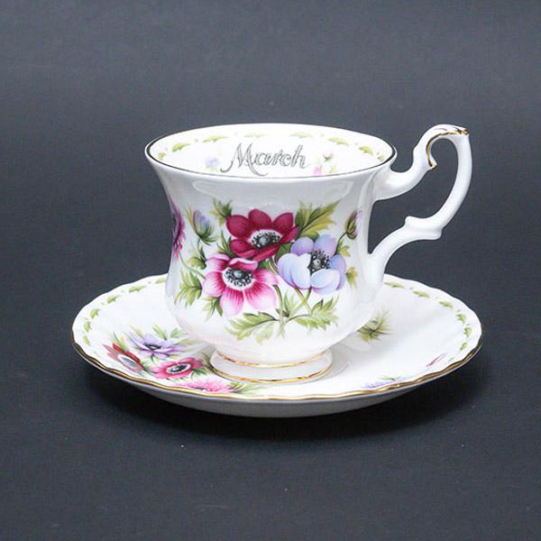 ロイヤル・アルバート フラワー・オブ・ザ・マンス（3月） デミタスカップ＆ソーサー