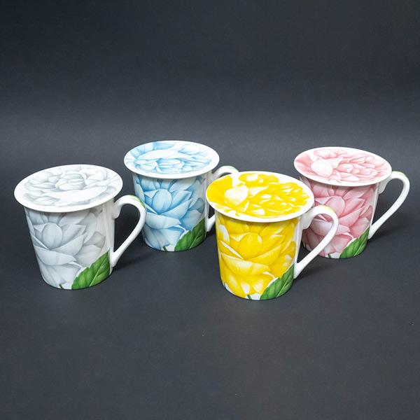 タイツー タイツー ローズ＆ローズ 蓋付きマグ（4客セット）