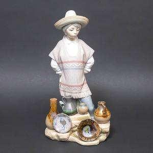 極美品　リヤドロ　LLADRO 　少女コートニー　陶器　フィギュリン　置物　箱有 LLADRO（リヤドロ） フィギュリン『Courtney（少女コートニー