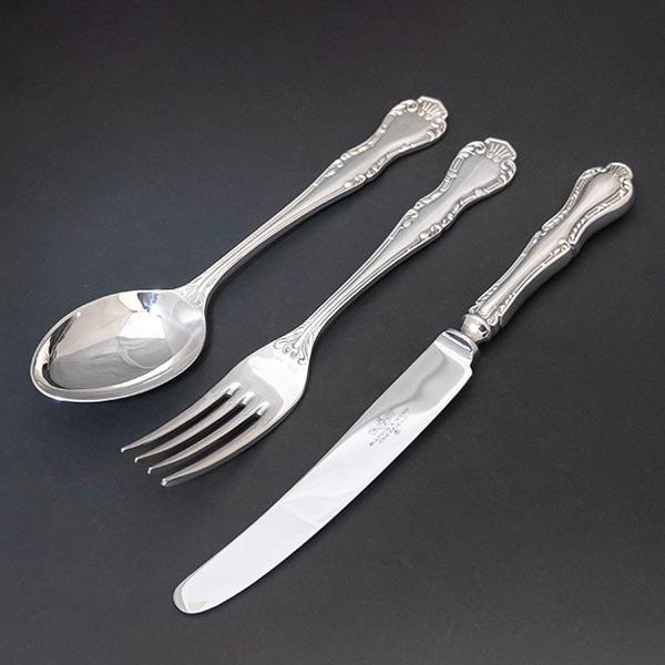 マッピン＆ウェッブ ラッセルパターン テーブルナイフ＆フォーク＆スプーンセット（マッピンプレート）