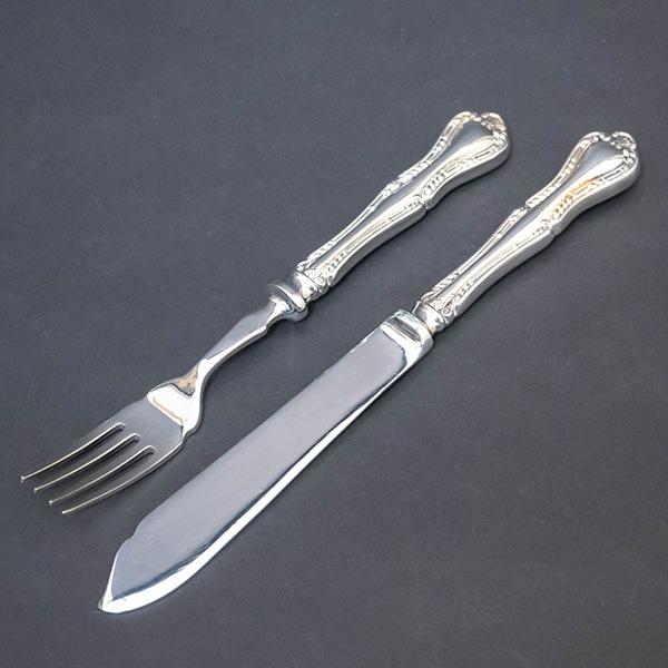 マッピン＆ウェッブ ラッセルパターン フィッシュナイフ＆フォークセット（マッピンプレート）