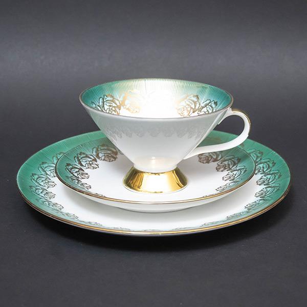 ウィンターリング 金彩薔薇紋（グリーン） カップ＆ソーサー