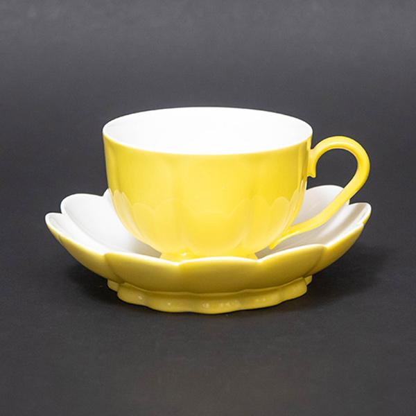 アウガルテン メロンサービス（イエロー） モカカップ＆ソーサー