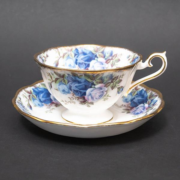 ロイヤル・アルバート ムーンライトローズ ティーカップ＆ソーサー（エイボン） ※金彩剥げ