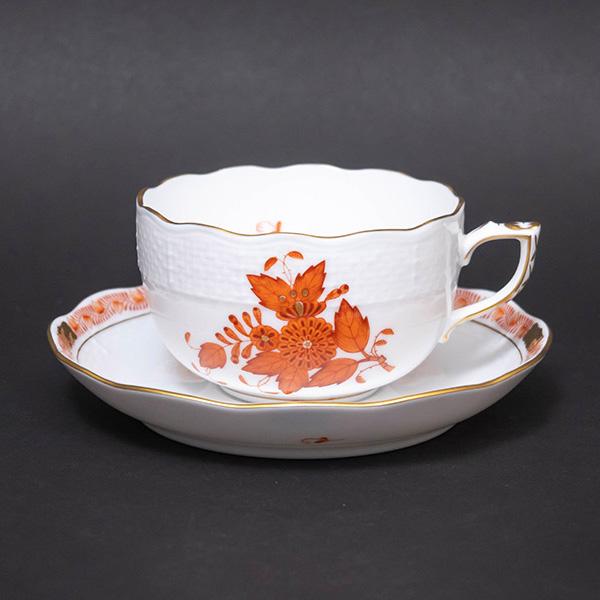 ヘレンド アポニー・オレンジ ティーカップ＆ソーサー