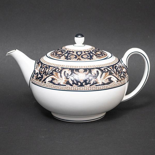 ウェッジウッド フロレンティーンダークブルー ティーポット（1200mm）