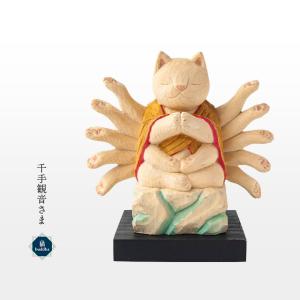猫buddha 愛らしい猫の姿の守護本尊！大日如来さま ( 台座付 ) : 雑貨