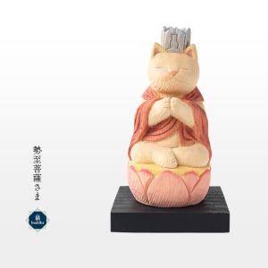 の*猫様 ガンダーラ・石仏/台座付き 猫buddha 愛らしい猫の姿の守護本尊！大日如来さま ( 台座付 ) : 雑貨