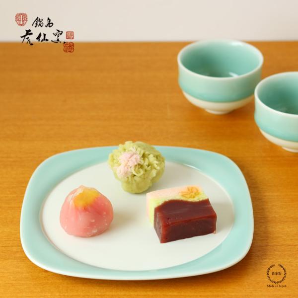 鍋島虎仙窯 鍋島青磁 青磁盆(1枚入り)