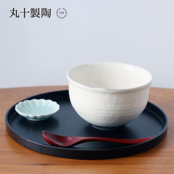 丸十製陶 丼 割れ粉引 直径15cm 信楽焼 陶器