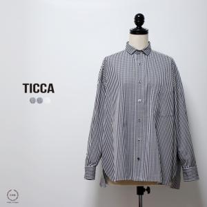 TICCA スクエアビッグシャツ tbca-101 ティッカ ホワイト ブラックストライプ ブラックギンガム｜selectpenguin