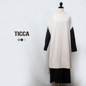 TICCA ティッカ  ウール100％ 軽くて暖かい スタンドネックロングベスト｜selectpenguin
