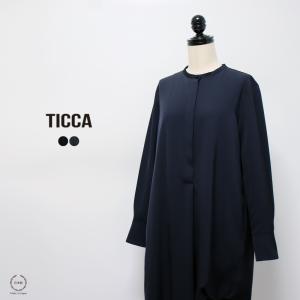 ワンピース TICCA ノーカラードレス tbda-161 ティッカ ウォッシャブル