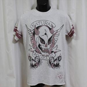 エドハーディー ED HARDY メンズ半袖Tシャツ ヘザーグレー Mサイズ 新品 grey HORNED MONSTER アメリカ製｜selectshop-blume