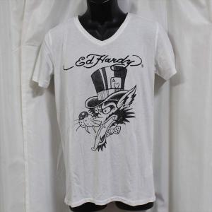 エドハーディー ED HARDY メンズ半袖Tシャツ ホワイト M02TCHB131 新品 白 Vネック｜selectshop-blume