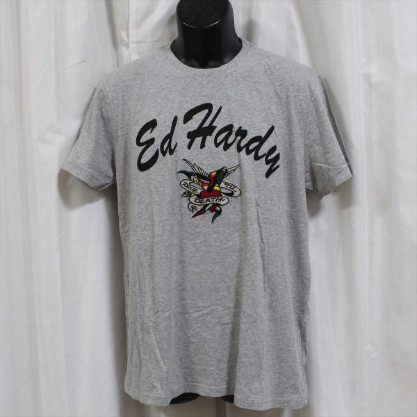 エドハーディー ed hardy メンズ半袖Tシャツ グレー M02BEFG276 新品 GREY