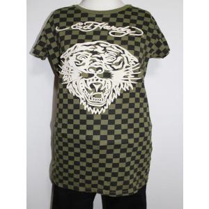 エドハーディー ed hardy レディース 半袖Tシャツ グリーン 新品 TIGER｜selectshop-blume