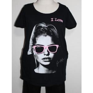 ロックスターズエンジェルス Rockstars&Angels レディース 半袖 Tシャツ ブラック 新品 黒 JESS GLASSES POCKET TEE｜selectshop-blume