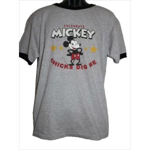 ミッキー MICKEY メンズ半袖Tシャツ グレーLサイズ ウォルトディズ二ー アウトレット クラシック｜selectshop-blume