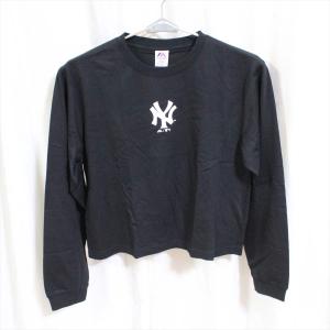 Majestic マジェスティック ヤンキース MLB New York Yankees レディース 長袖Tシャツ ブラック Lサイズ 新品｜selectshop-blume