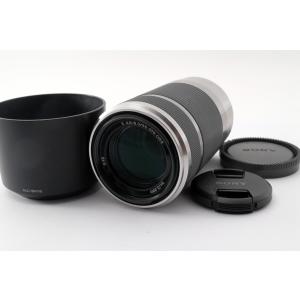 ソニー Sony E f/4.5-6.3 55-210mm OSS SEL55210 シルバー 美品 ALC-SH115 レンズフード付き｜selectshop-himawari