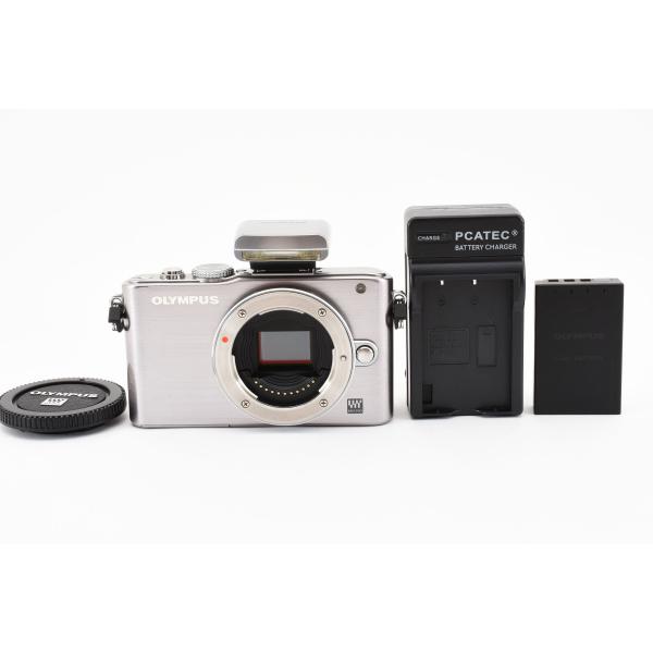 Olympus PEN Lite E-PL3 ボディ 1230万画素 シルバー + フラッシュ [美...