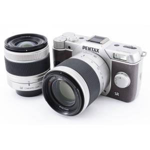 Pentax Q10 12.4MP シルバーブラウン オーダーカラー 02/06 ダブルレンズキット...