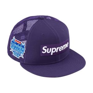 24SS Supreme Box Logo Mesh Back New Era Purple ( シュプリーム ボックスロゴ メッシュ バック ニューエラ キャップ パープル 紫 )｜selectshop-jp