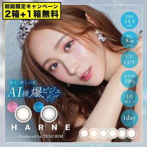 2箱+1箱無料 カラコン 1day ワンデー ハルネ  HARNE てんちむ メープル トリュフ カモミール シャーベット マカロン プディング フィナンシェ チャイナブルー