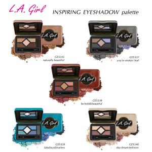 エルエーガール アイシャドーパレット 5色 L.A.girl INSPIRING EYESHADOW palette 送料無料 ブラウン ブラック アイシャドウ 即日発送 持ち歩き チップ付き