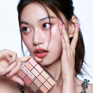 WAKEMAKE ウェイクメイク ソフトブラーリング アイパレット 16colors アイシャドウ オリーブヤング ピンク ブラウン モーブ イエベ 韓国