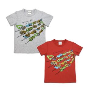 車柄Tシャツ 90 95 100 110 120 はたらくくるま 半袖 ショベルカー