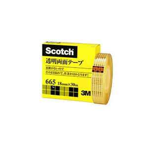 3M Scotch スコッチ 透明両面テープ 18mm×30m 3M-665-1-18