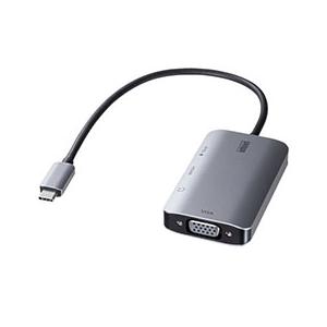 サンワサプライ USB Type C-HDMI/VGA変換アダプタ(4K/30Hz/PD対応) AD...