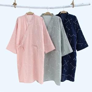 浴衣　メンズ　男性 甚平 じんべい　綿　父の日　プリント　旅館浴衣