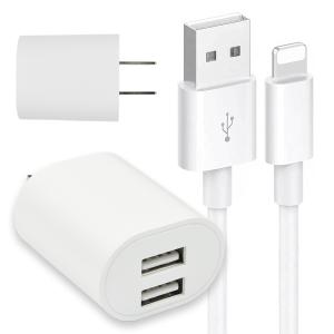 USB電源アダプターとMicro USBケーブルセット micro USB ケーブル 2m 2口 充電器 セット 電源 アダプタ タイプB