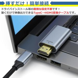 Type-C HDMI 変換ケーブル 4K 6...の詳細画像2