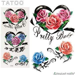 タトゥーシール タトゥー シール ペイント 3D バラ