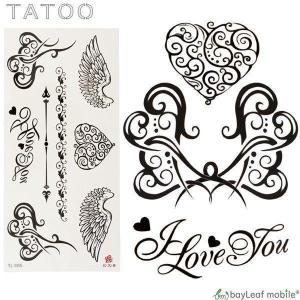 タトゥーシール タトゥー シール ペイント 3D 羽根