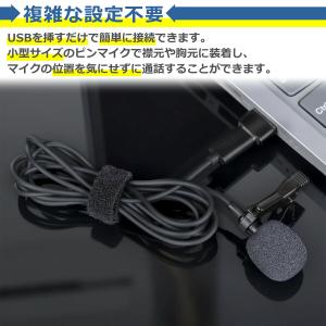 USB ピンマイク 無指向性 1.5m クリッ...の詳細画像3