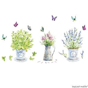 ウォールステッカー 壁紙 シール 花 植木鉢 ...の詳細画像3