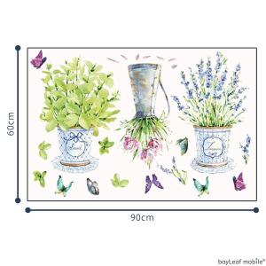 ウォールステッカー 壁紙 シール 花 植木鉢 ...の詳細画像4