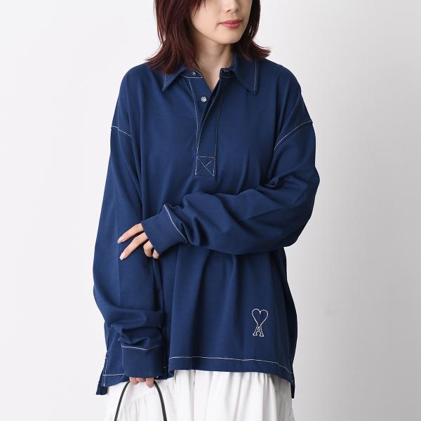 AMI PARIS アミパリス ポロシャツ トップス Ami De Coeur コットンジャージー ...