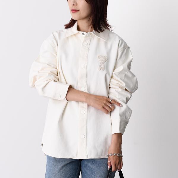 AMI PARIS アミパリス シャツ トップス Ami De Coeur カラーコットンツイル オ...